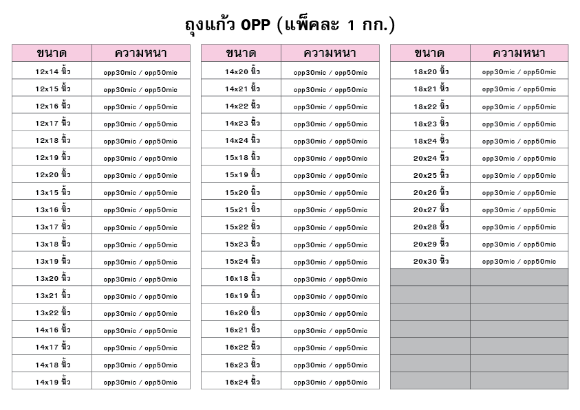 ถุงแก้ว ขนาด 12x18 นิ้ว - Image 3