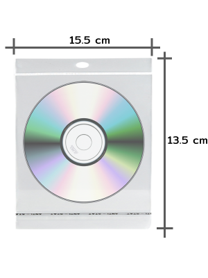 ถุงแก้วกาวมุก CD ขนาด 15.5x13.5 cm