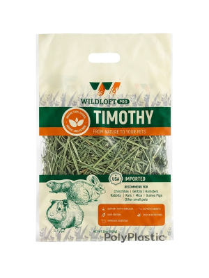 ตัวอย่างถุงสั่งทำ งานส่งออก ถุงพิมพ์โลโก้ ถุงใส่หญ้า กระต่าย Wildloft Timothy