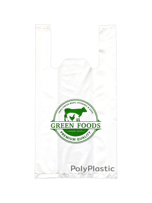 ตัวอย่างถุงสั่งทำ งานแพ็คอาหาร ถุงช้อปปิ้ง Green Food