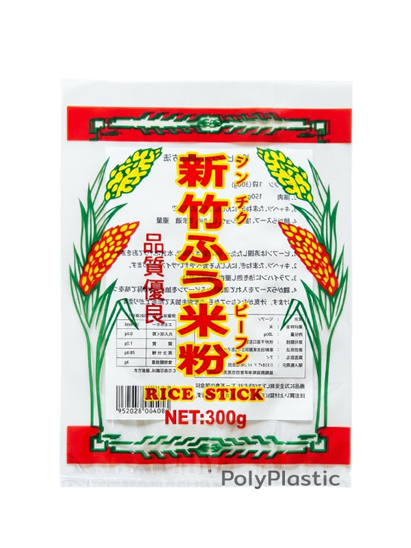 ตัวอย่างถุงสั่งทำ งานส่งออก ถุงพิมพ์โลโก้ ขนมญี่ปุ่น Rice Stick