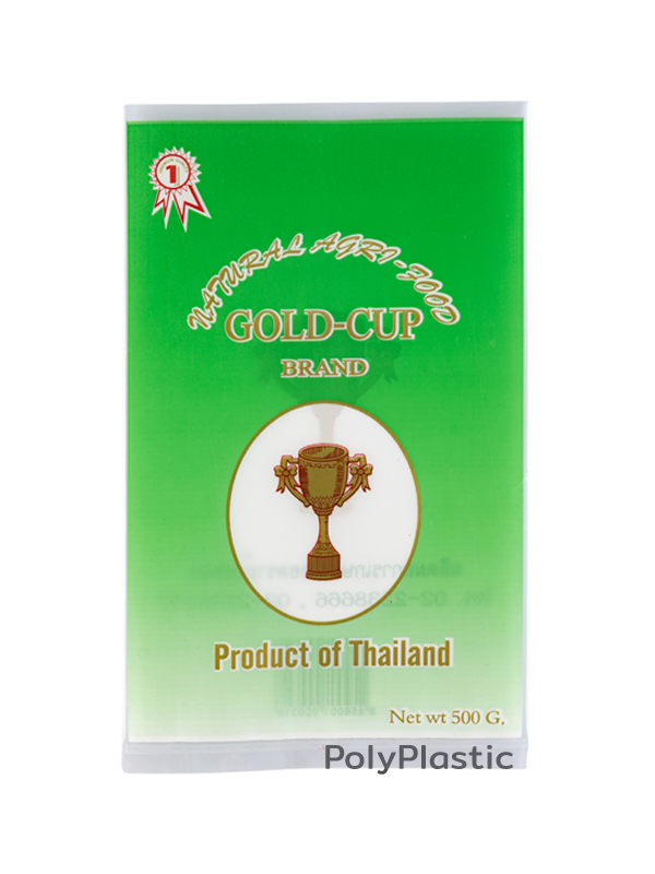 ตัวอย่างถุงสั่งทำ งานส่งออก ถุงพิมพ์โลโก้ Gold Cup Brand